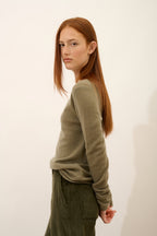 Jersey con Cuello de Pico - Joan - Army
