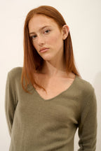 Jersey con Cuello de Pico - Joan - Army