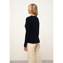 Cashmere Just - Joan Jersey Cuello V - Azul Marino - 100% Cachemira 2 Hilados - Mujer