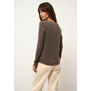 Pull Col V  Joan - 100% Cachemire 2 Fils - Taupe Chiné - Femme