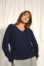 Jersey Cuello Pico - Nora - Navy