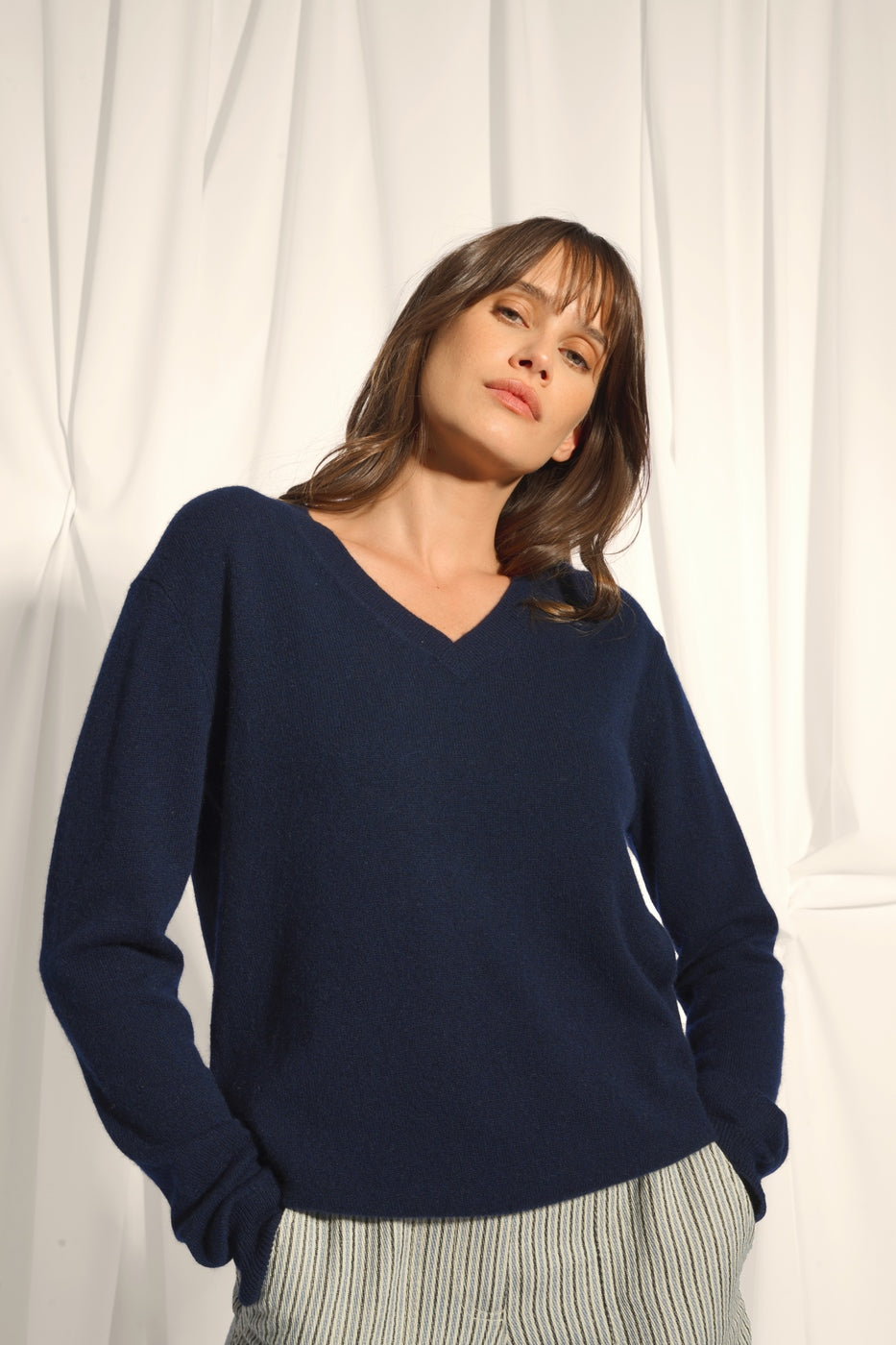 Jersey Cuello Pico - Nora - Navy