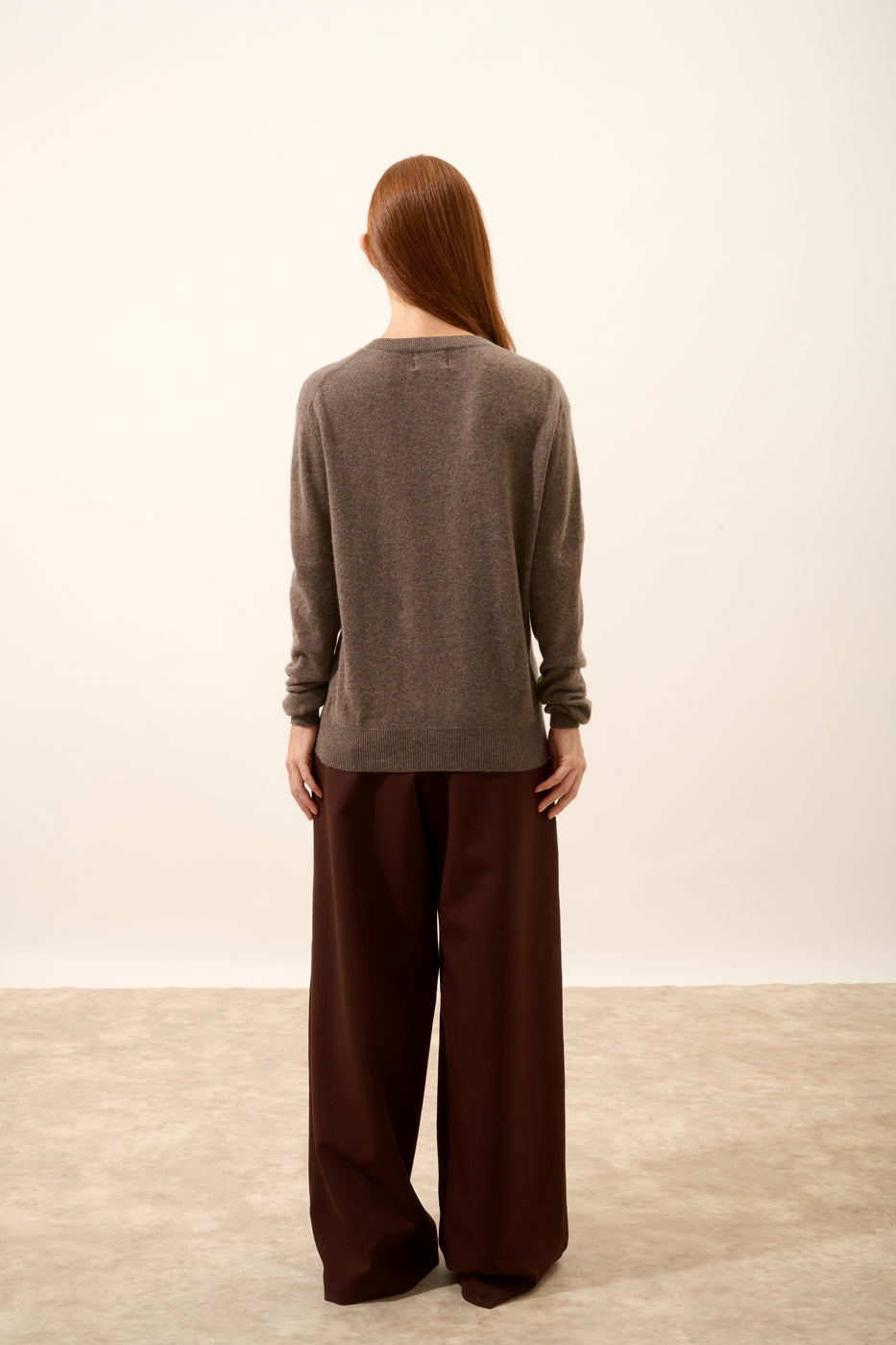 Pull Col V - Nora - Taupe Chiné