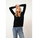 Pull Col V  Phoebe - 100% Cachemire 2 Fils - Noir - Femme