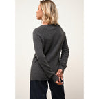 Pull Col V - Phoebe - Anthracite Chiné
