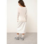 Jersey de Cuello en V - Phoebe - Marfil