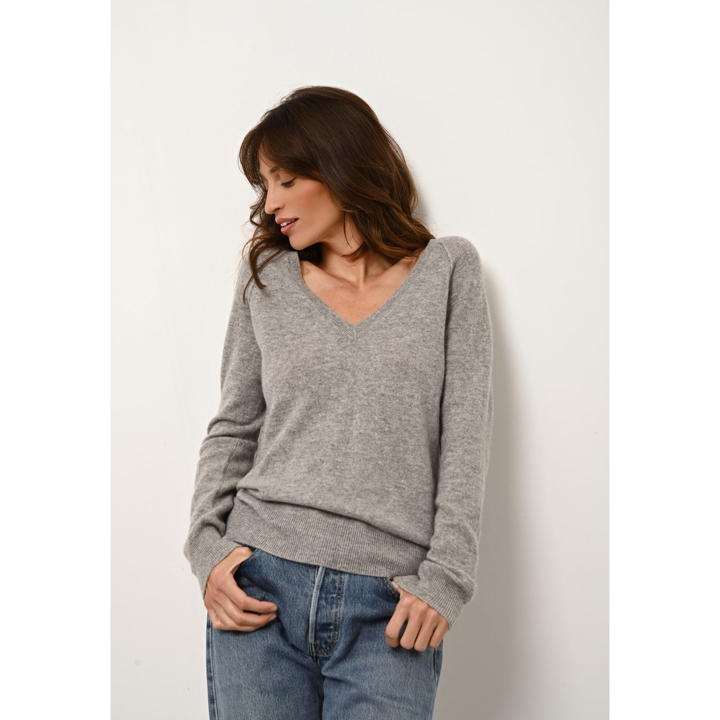 Jersey de Cuello en V - Phoebe - Nube Vigoré