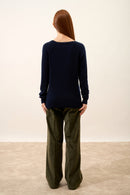 Pull Col V - Phoebe - Navy