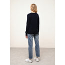 Pull Col V  Phoebe - 100% Cachemire 2 Fils - Navy - Femme