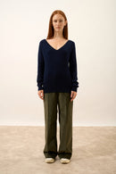 Pull Col V - Phoebe - Navy