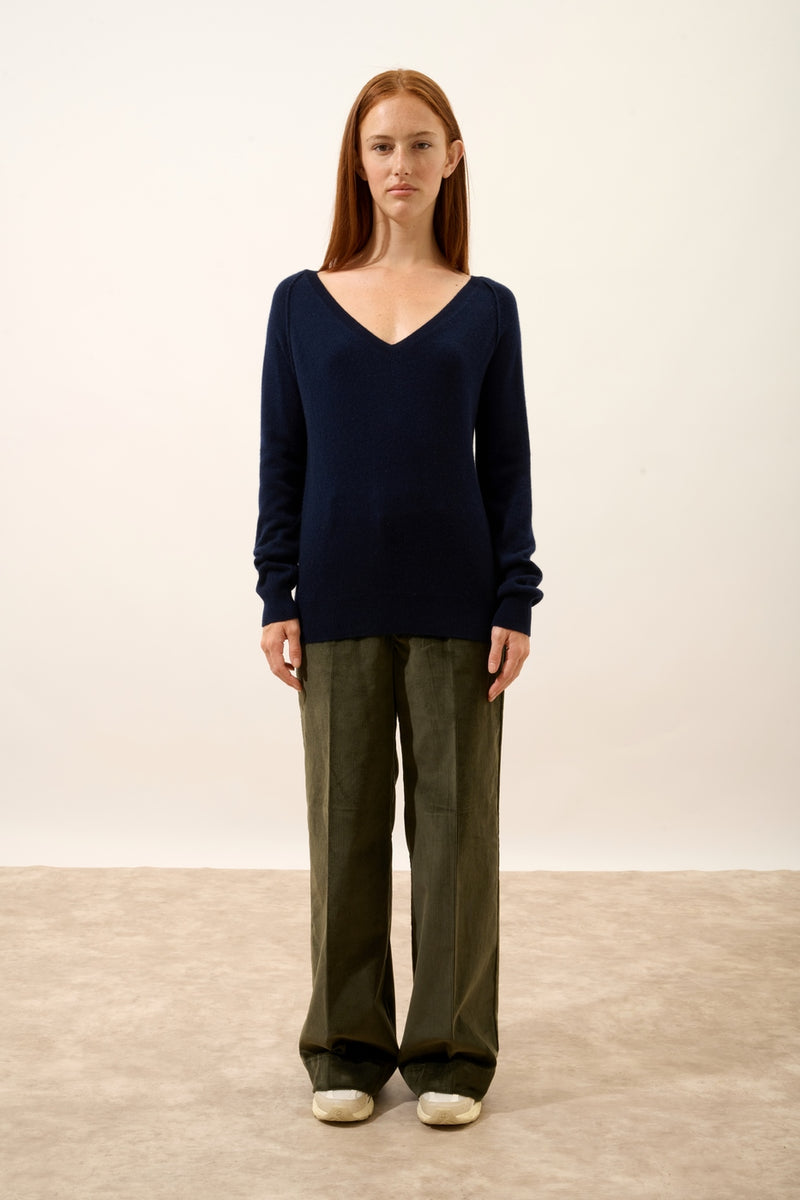 Pull Col V - Phoebe - Navy