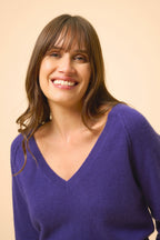 Pull Col V Phoebe - Purple