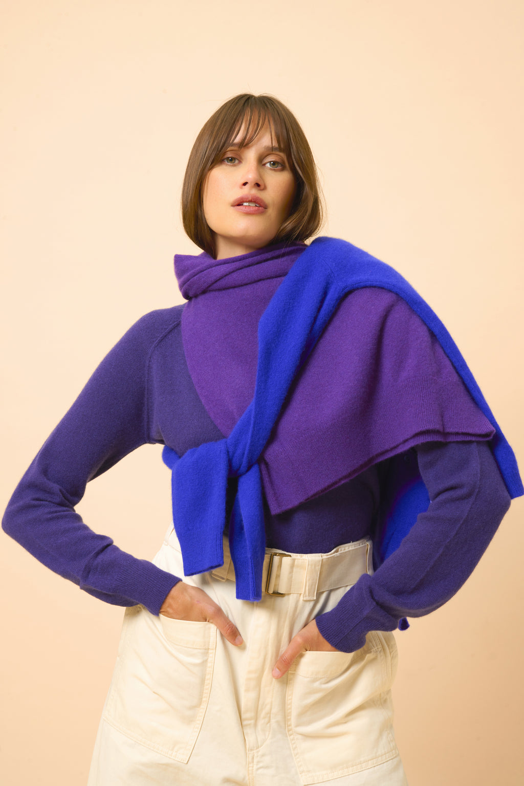 Pull Col V Phoebe - Purple