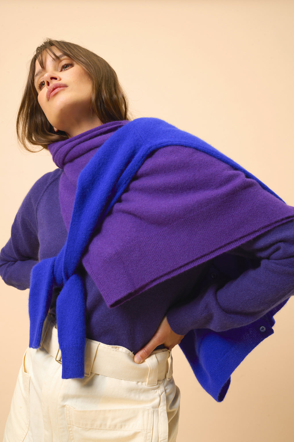 Pull Col V Phoebe - Purple