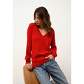 Jersey Cuello en V - Phoebe - Rojo