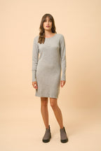 Vestido Cuello Redondo - Susan - Gris Nube Vigoré