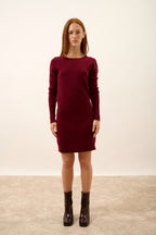 Vestido Cuello Redondo - Susan - Burdeos