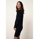 Cashmere Just - Vestido Susan Cuello Redondo - Azul Marino - 100% Cachemir 2 Hilos - Mujer