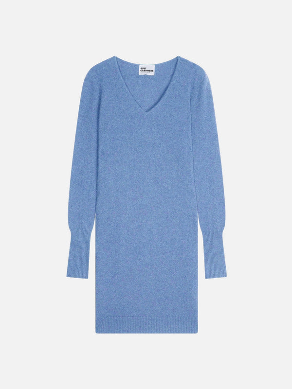 V-Neck Dress - Tracy - Sky