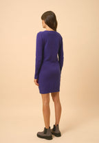 Vestido con Cuello de Pico - Tracy - Purple