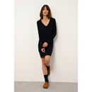 Vestido con cuello en V - Tracy - Azul marino