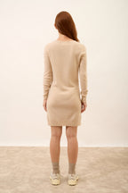 Robe Col V - Tracy - Sable