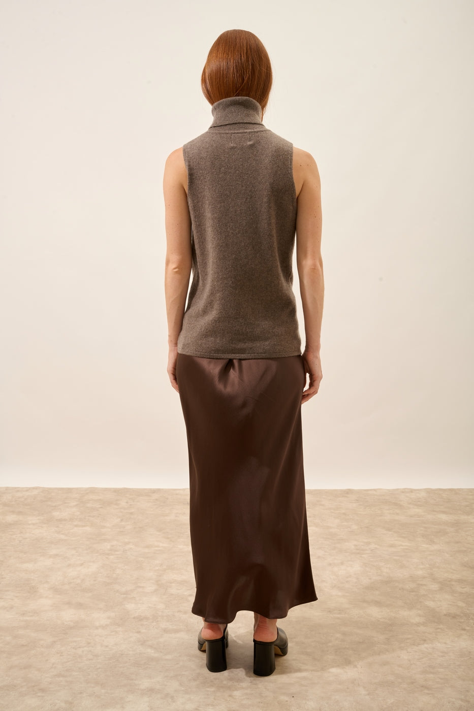 Jersey de Cuello Vuelto Sin Mangas - Morado - Topo Jaspeado