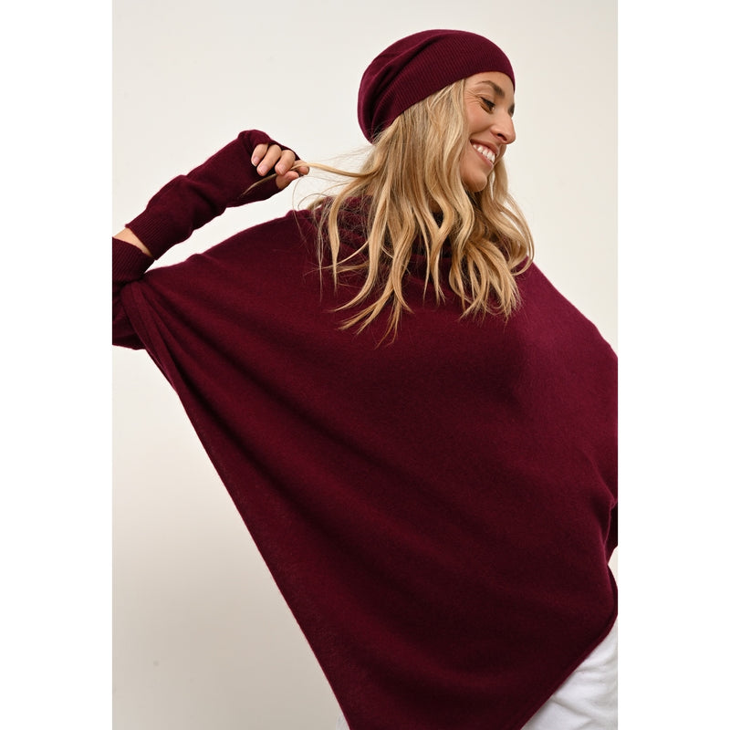 Just Cashmere - Bonnet Ginger - Bordeaux - 100% Cachemire 2 Fils - Mixte