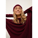 Cashmere Just - Gorro Ginger - Burdeos - 100% Cachemira 2 Hilados - Mixto