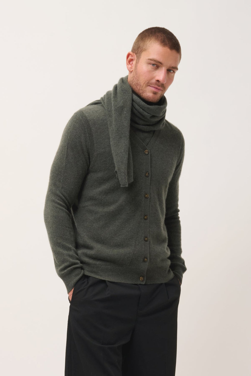 Scarf - Spencer - Marl Khaki