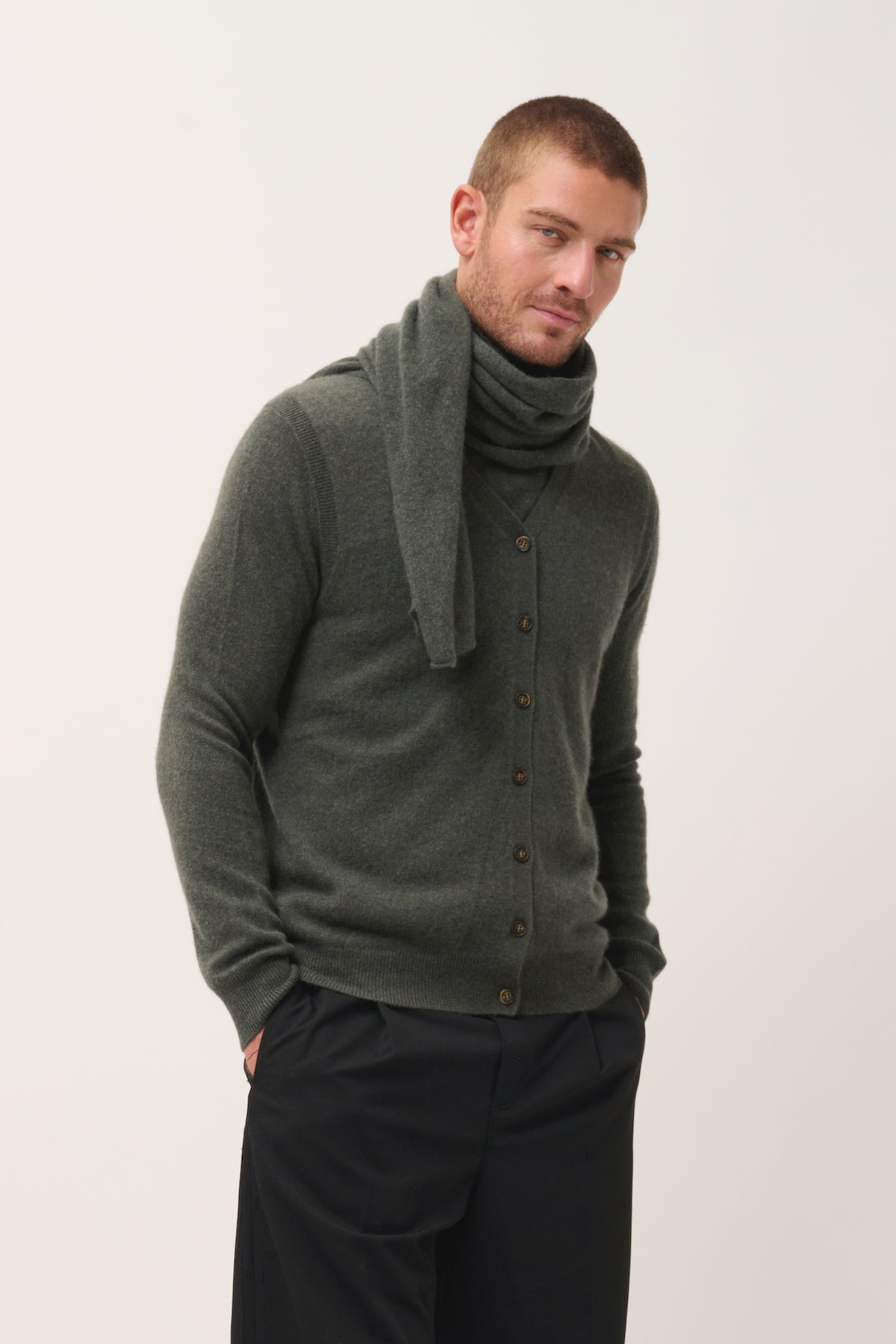 Scarf - Spencer - Marl Khaki
