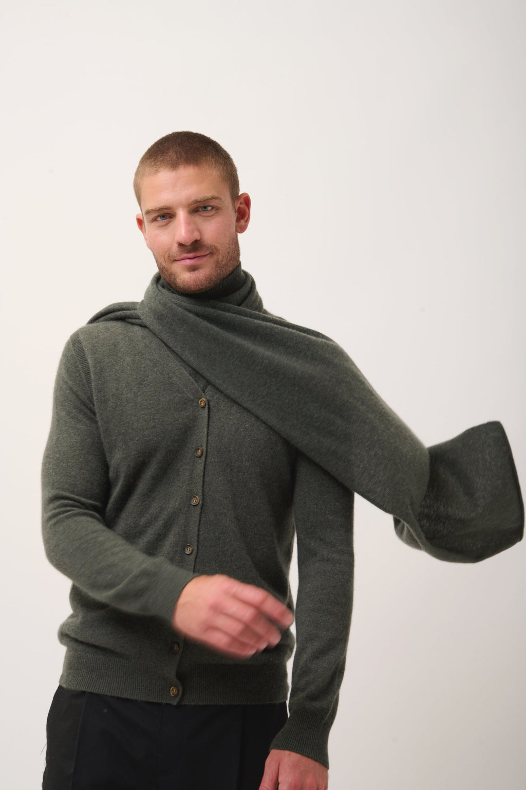 Scarf - Spencer - Marl Khaki