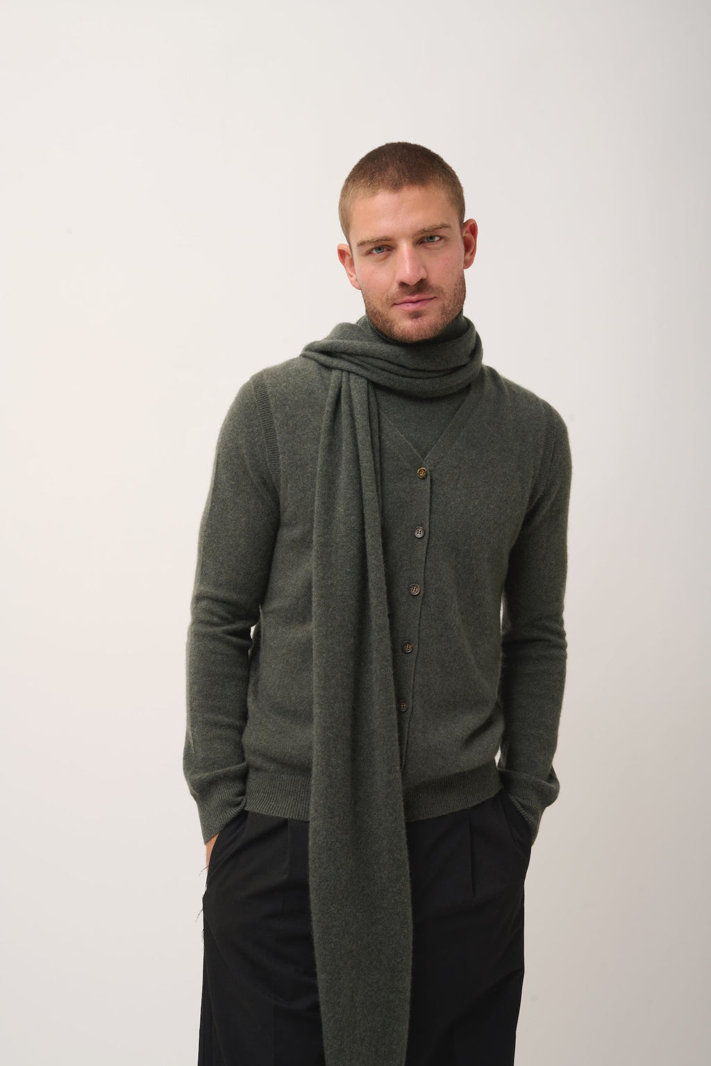 Scarf - Spencer - Marl Khaki