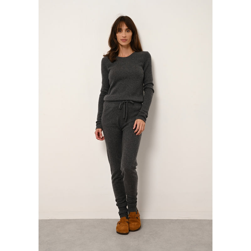 Just Cashmere - Jogging Wendy - Anthracite ChinÉ - 100% Cachemire 2 Fils - Femme