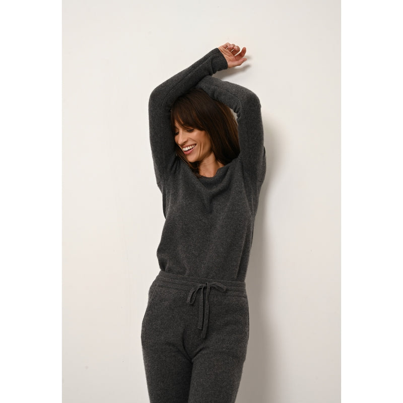 Just Cashmere - Jogging Wendy - Anthracite ChinÉ - 100% Cachemire 2 Fils - Femme