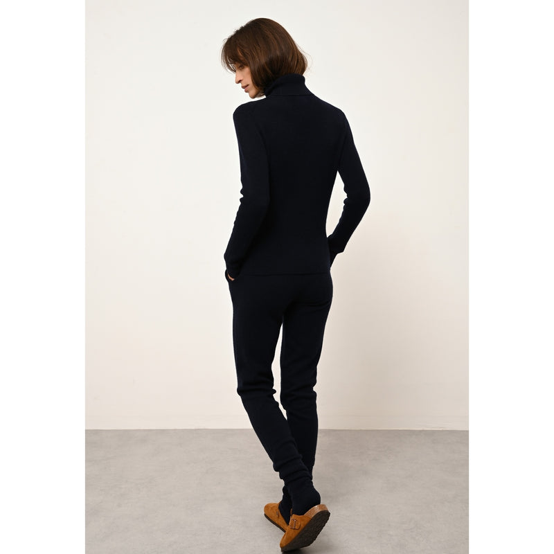 Just Cashmere - Jogging Wendy - Navy - 100% Cachemire 2 Fils - Femme