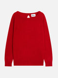 Jersey Cuello Barco Abertura Espalda - Abigail - Rojo