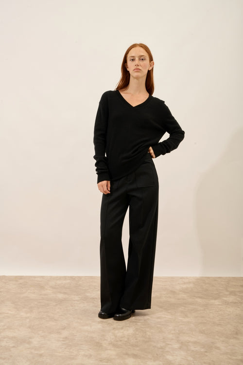 Pull Col V - Nora - Noir