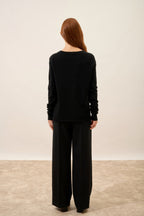 Pull Col V - Nora - Noir