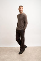 Jersey Cuello Redondo - Howard - Taupe Jaspeado