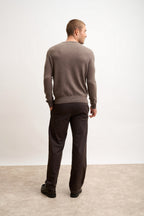 Jersey Cuello Redondo - Howard - Taupe Jaspeado