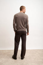 Jersey Cuello Redondo - Howard - Taupe Jaspeado