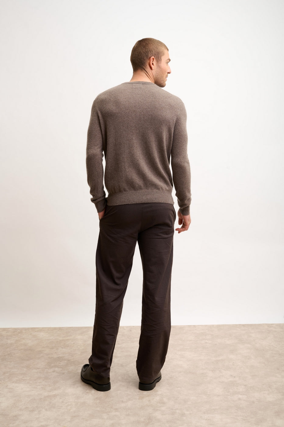 Jersey Cuello Redondo - Howard - Taupe Jaspeado