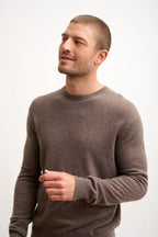Jersey Cuello Redondo - Howard - Taupe Jaspeado