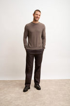 Jersey Cuello Redondo - Howard - Taupe Jaspeado