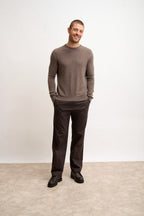 Jersey Cuello Redondo - Howard - Taupe Jaspeado
