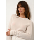 Just Cashmere - Pull Col Rond Jane Ivoire - 100% Cachemire - 2 Fils - Jersey - Femme