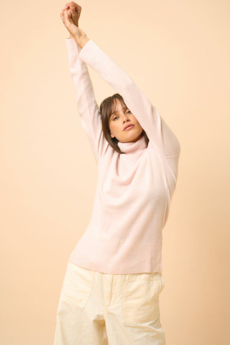 Pull Col Roulé - Lexie - Poudre