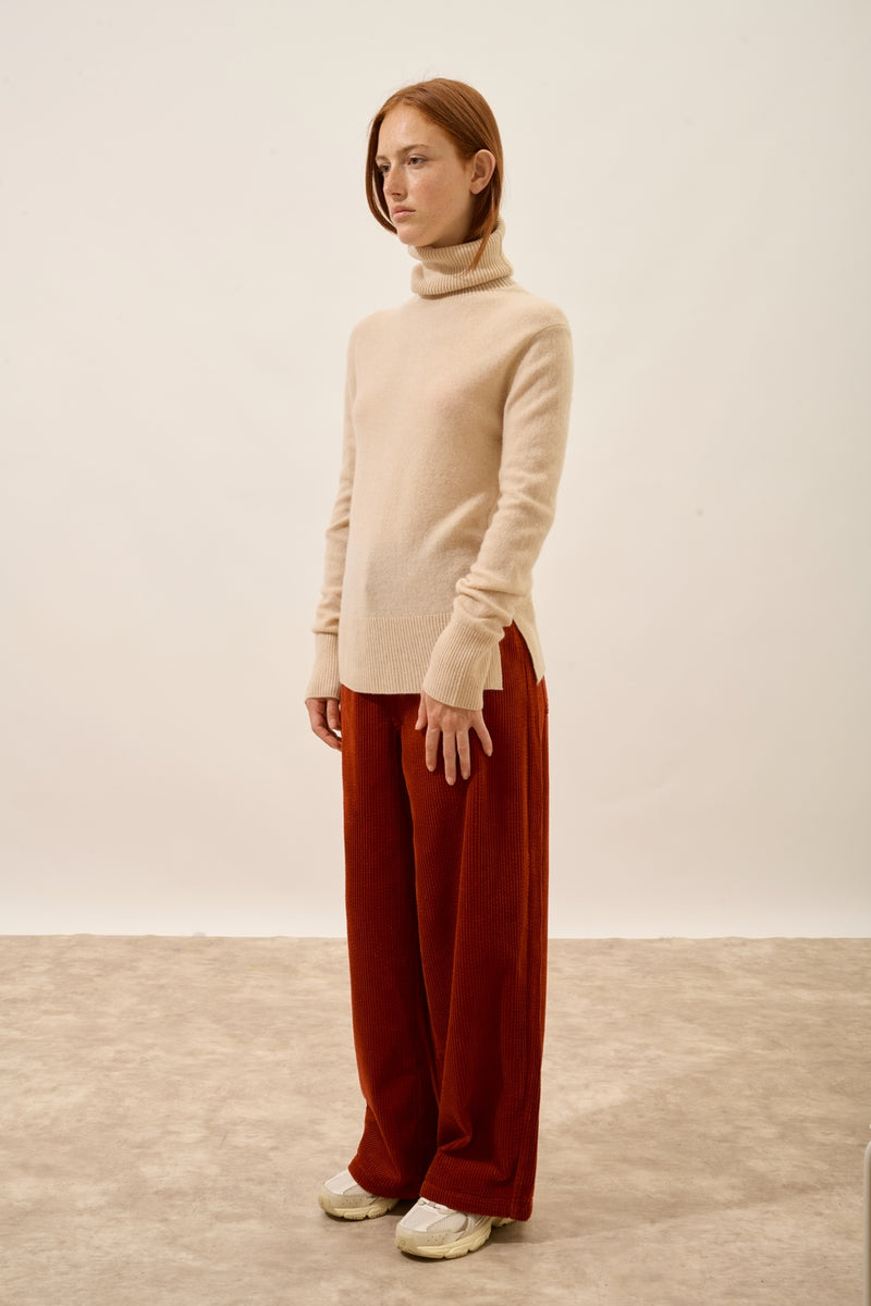 Pull Col Roulé - Lexie - Sable