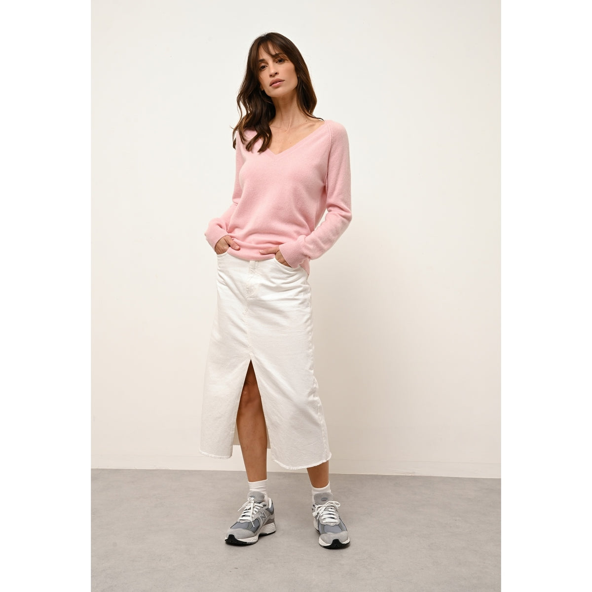 Jersey con cuello de pico - Phoebe - Ballerine